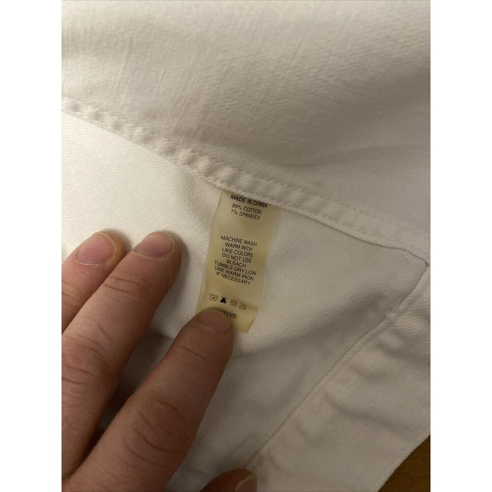 Vince Camuto Two Jacket Women’s Medium White Denim Jeans High Collar - Picture 9 of 14